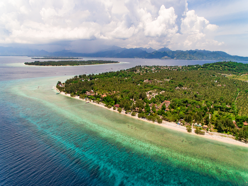 Islas gili vista aérea